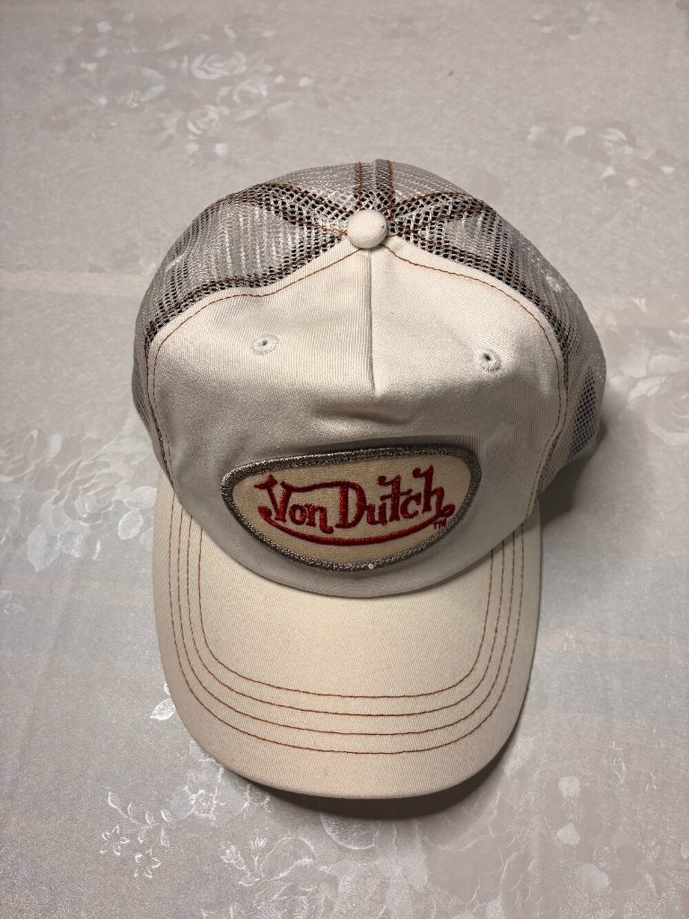 Von Dutch White Mesh Trucker Snapback Cap Hat